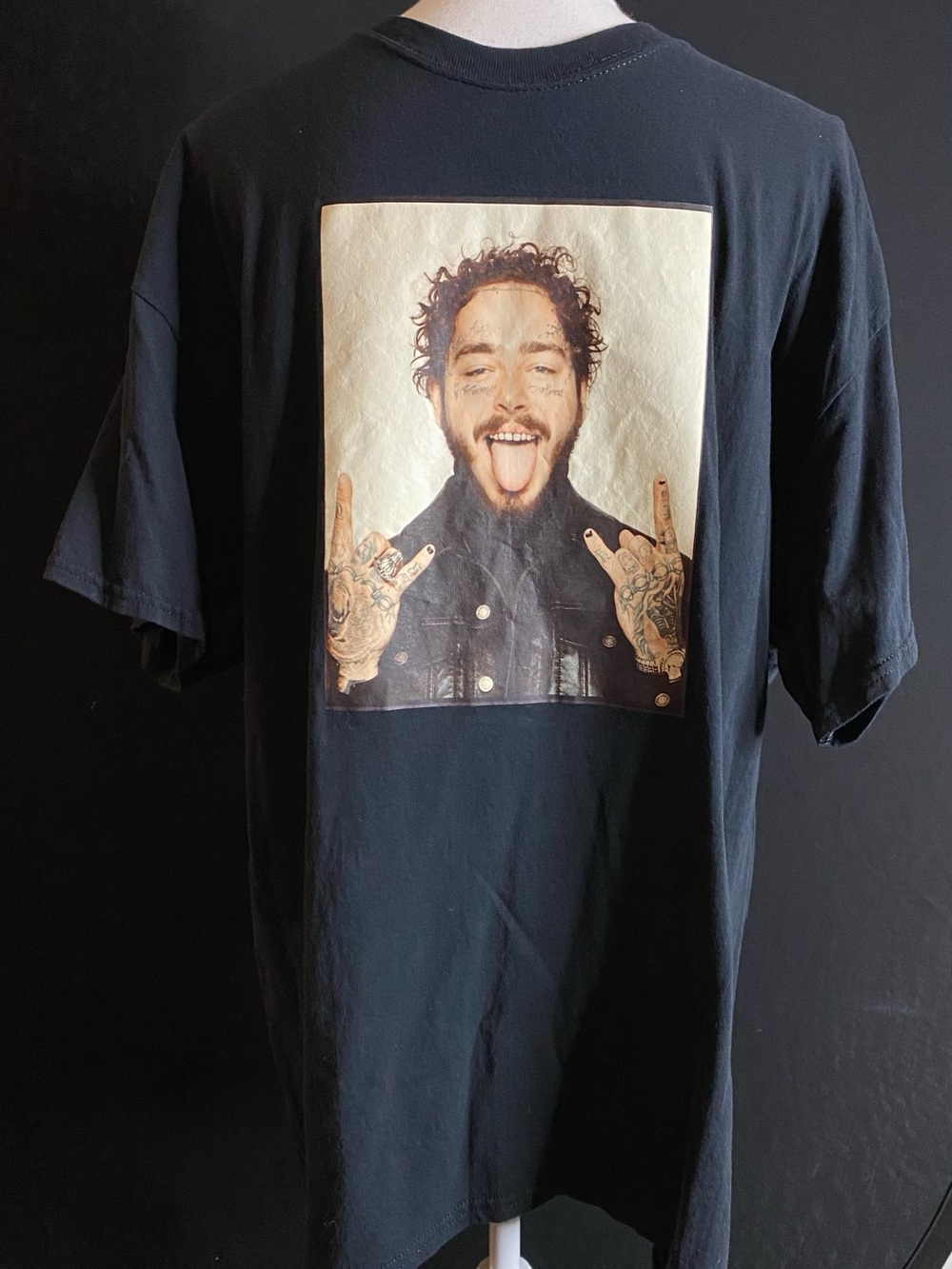 Black Graphic post Malone-Print Men’s T‑Shirt